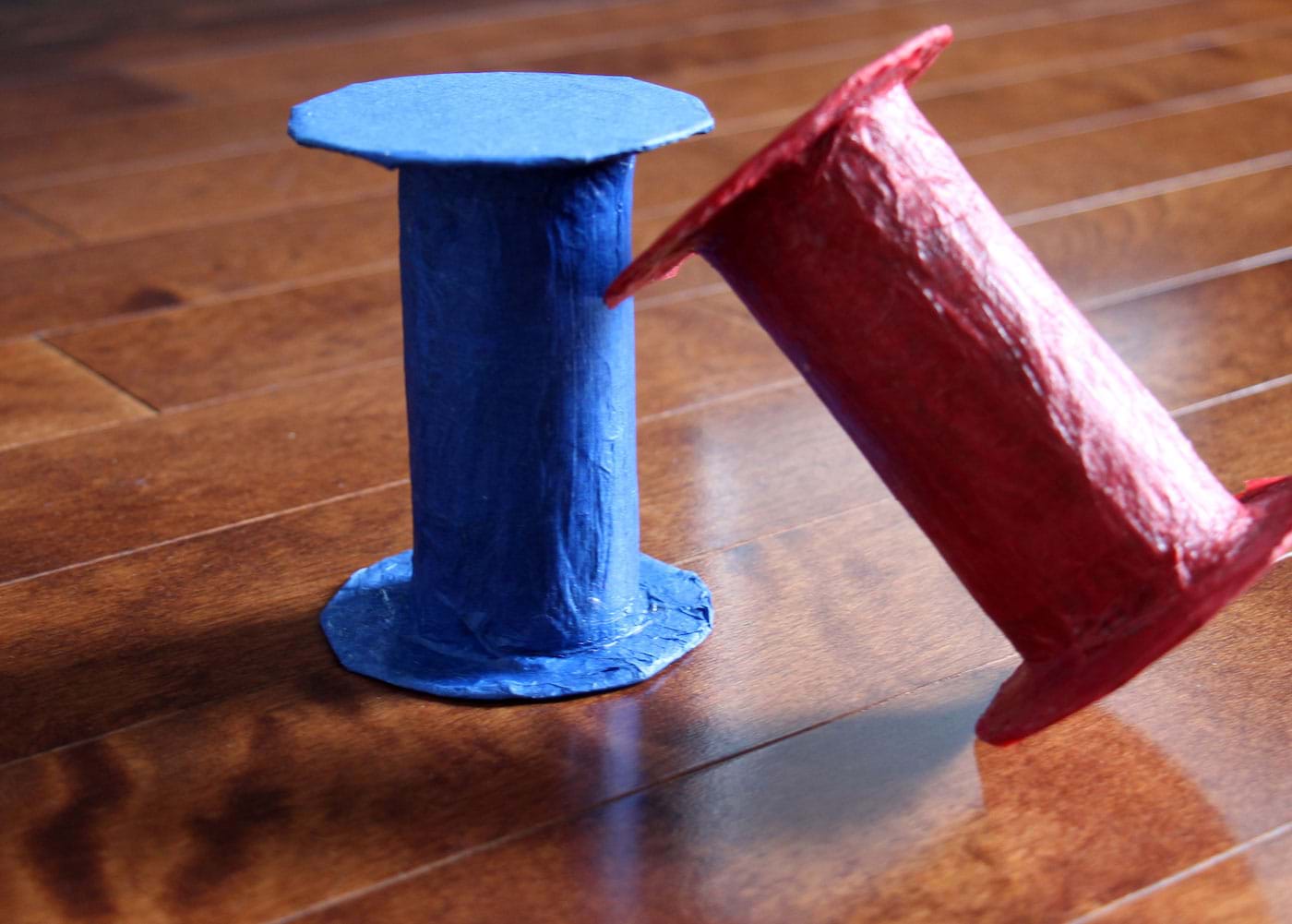 Toy building blocks made with toilet paper roll crafts