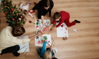 bricolages de Noël avec des rouleaux de papier toilette
