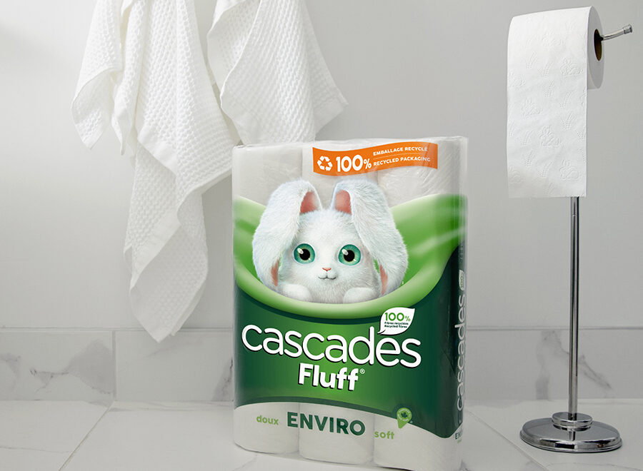 Papier toilette 100% recyclé Cascades Fluff enviro