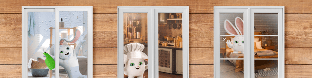 Lapin dans une maison